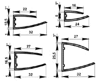 Размеры поликарбонатных профилей Размеры поликарбонатных профилей